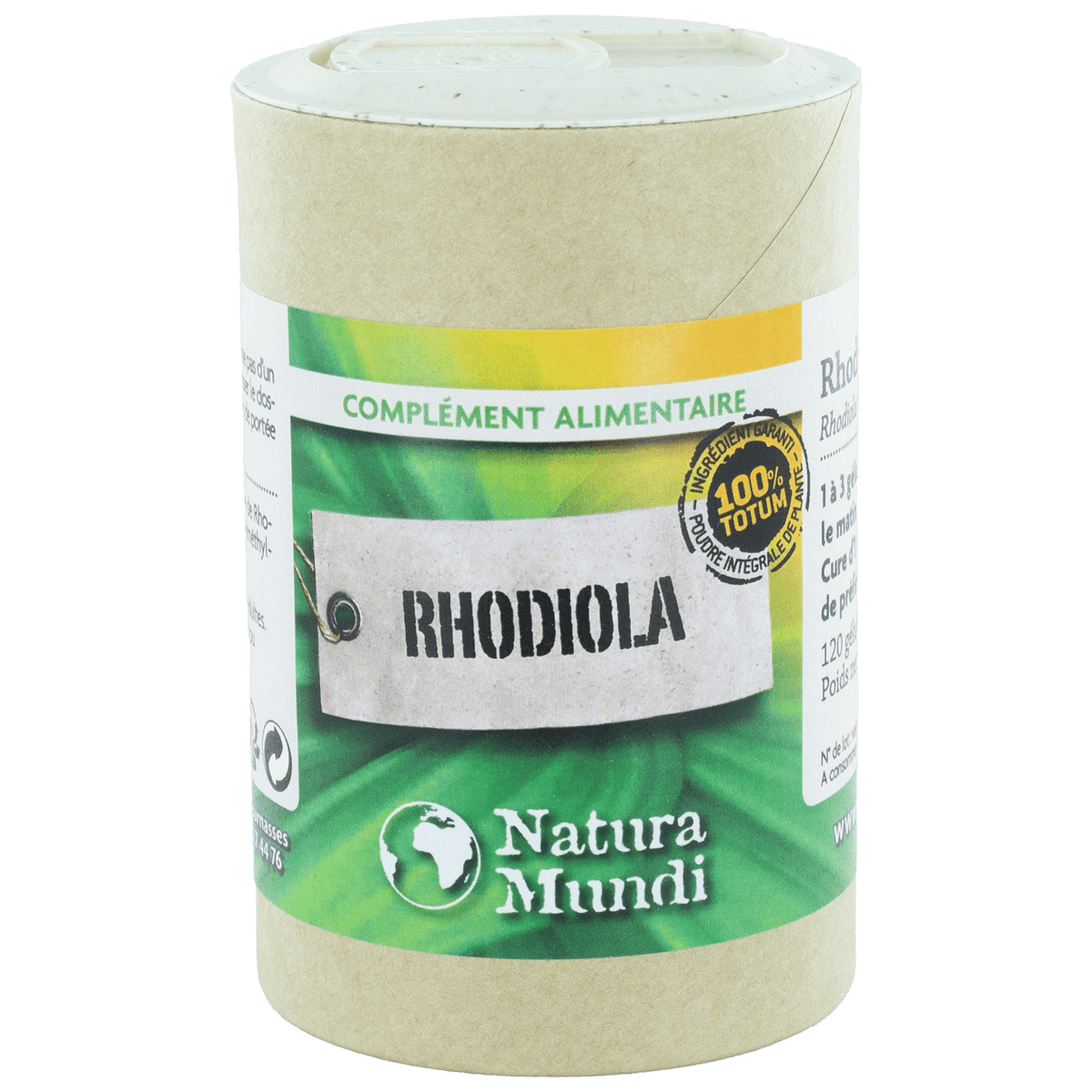 Rhodiola totum Natura Mundi, pilulier de 120 gélules, complément alimentaire