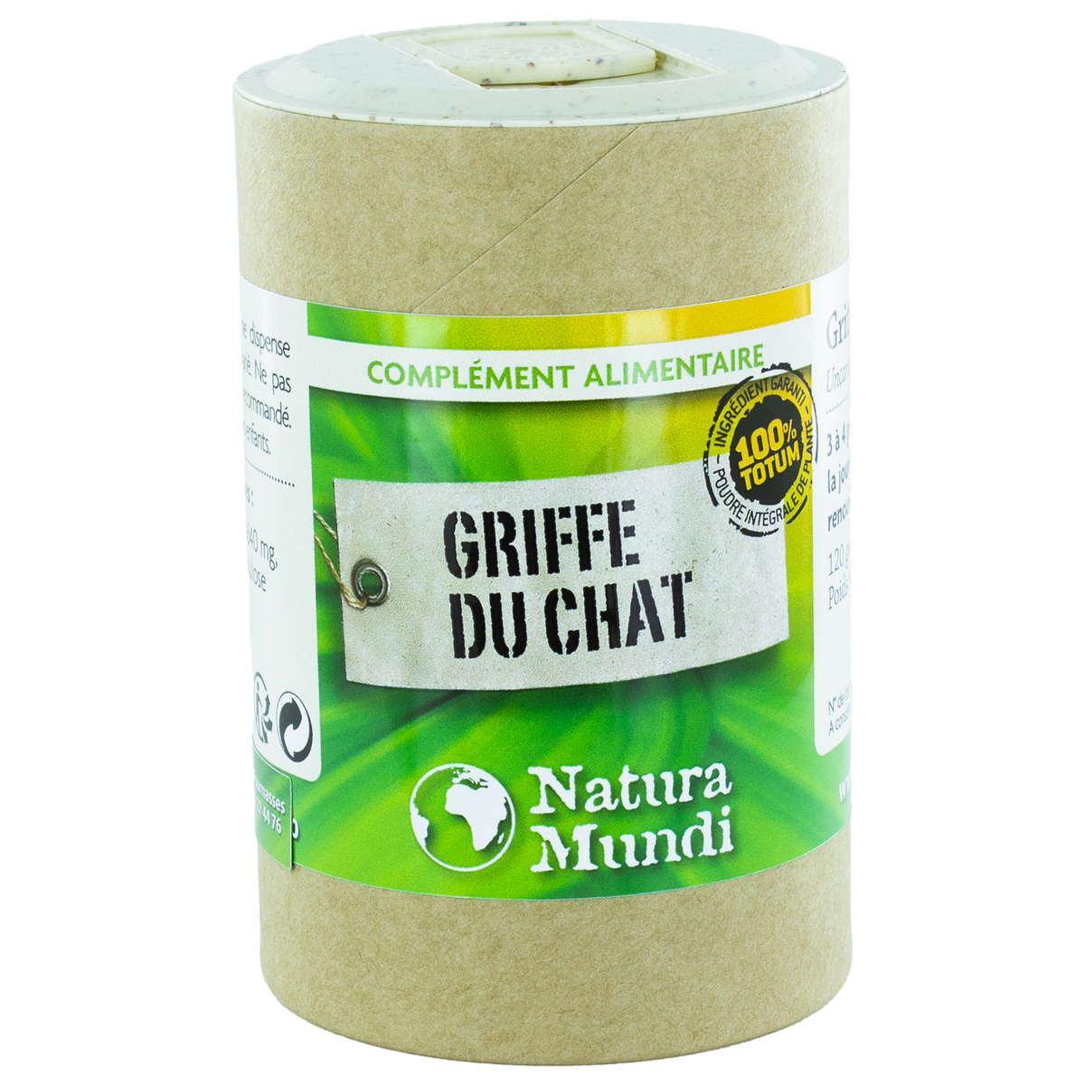 Griffe du chat Natura Mundi, pilulier de 120 gélules, complément alimentaire