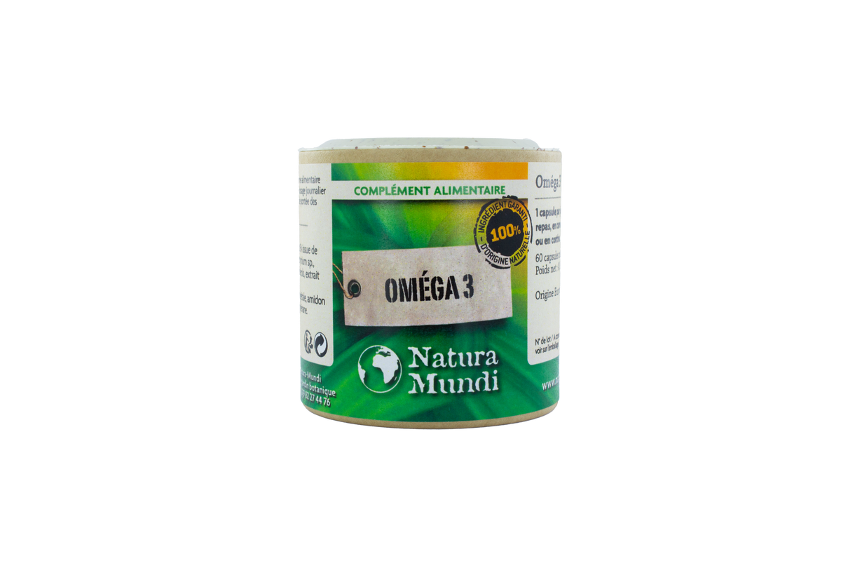 Oméga 3 Natura Mundi, pilulier de 60 capsules
