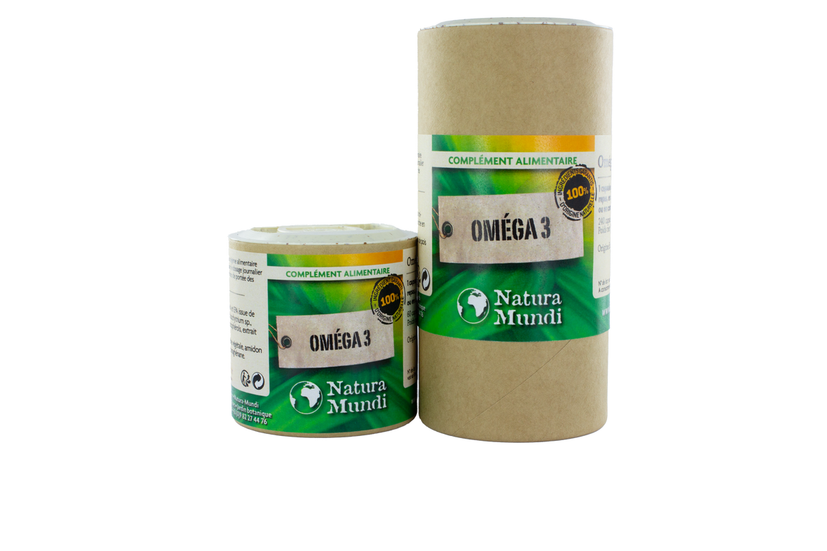 Oméga 3 Natura Mundi, piluliers de 60 et 240 capsules