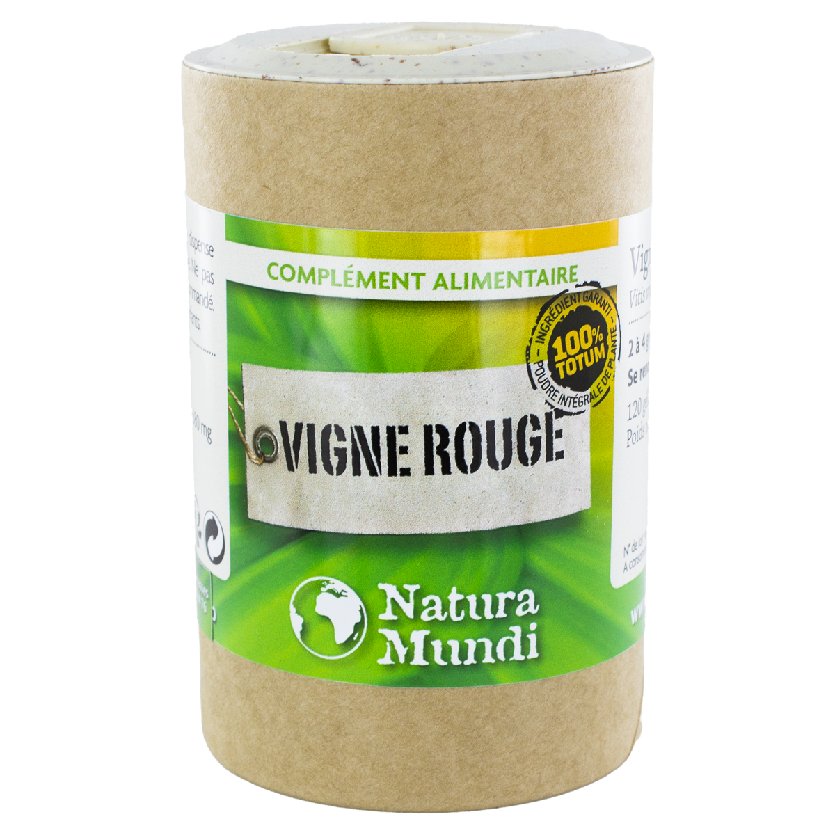 Vigne rouge Natura Mundi, pilulier de 120 gélules, complément alimentaire