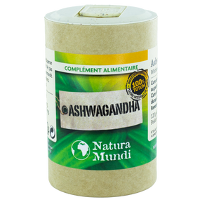 Ashwagandha Natura Mundi, pilulier de 120 gélules, complément alimentaire