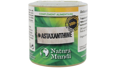 Astaxanthine Natura Mundi, pilulier de 240 capsules molles végétales