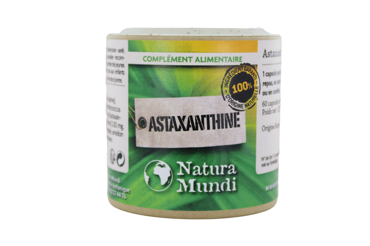 Astaxanthine Natura Mundi, pilulier de 60 capsules molles végétales