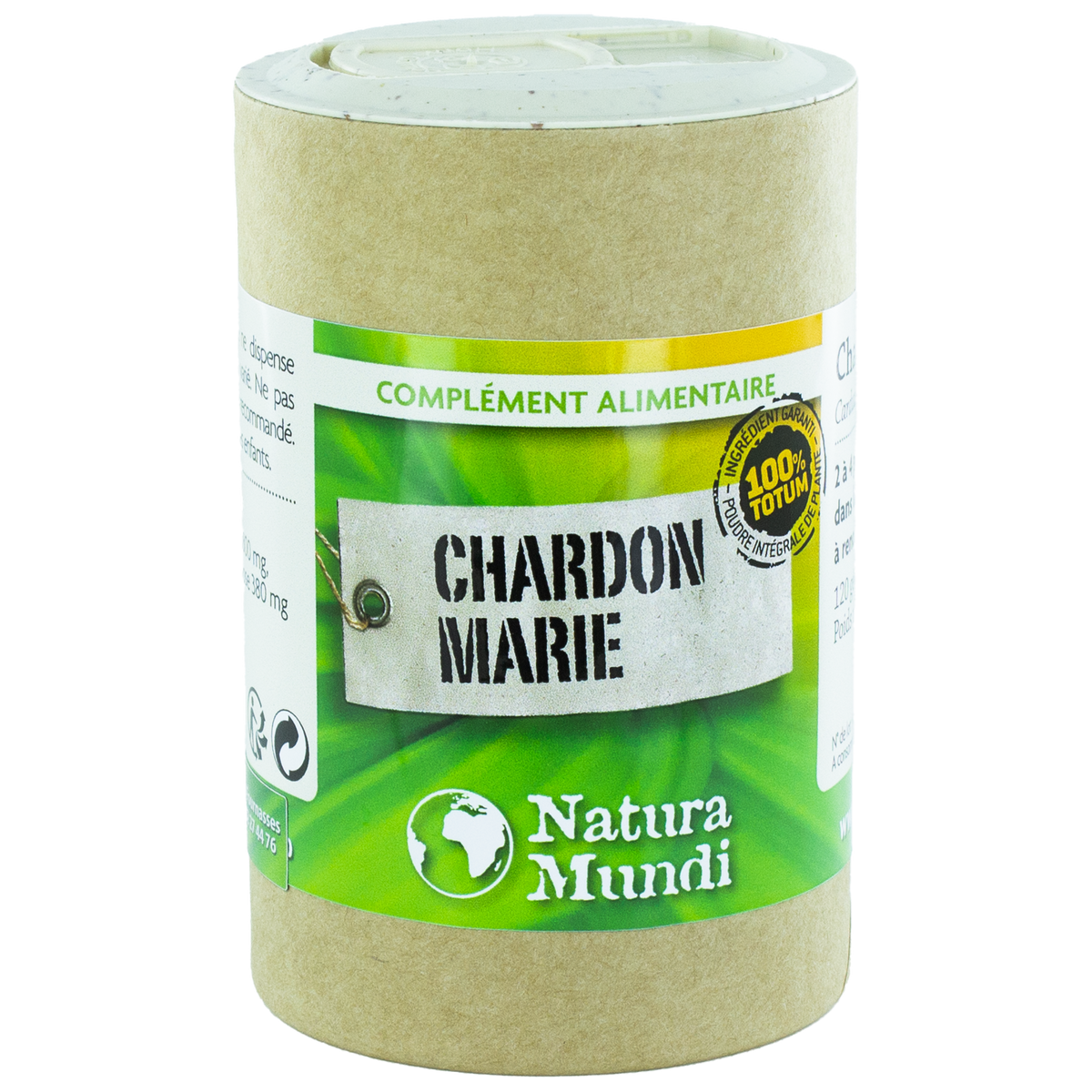 Chardon Marie graine (totum) Natura Mundi, pilulier de 120 gélules, complément alimentaire