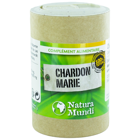 Chardon Marie graine (totum) Natura Mundi, pilulier de 120 gélules, complément alimentaire