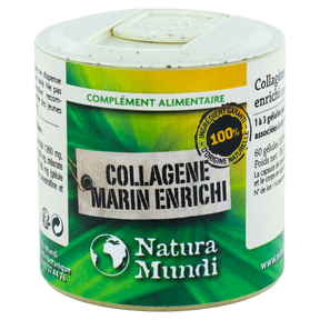 Collagène marin enrichi Natura Mundi, pilulier de 60 gélules