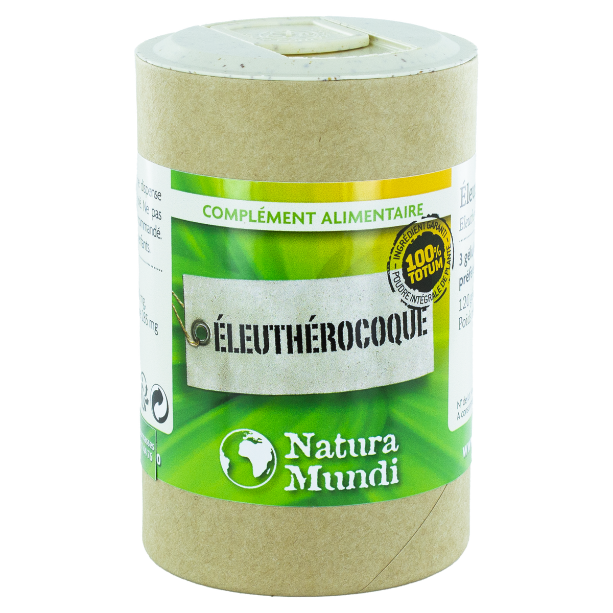 Éleuthérocoque Natura Mundi, pilulier de 120 gélules, complément alimentaire