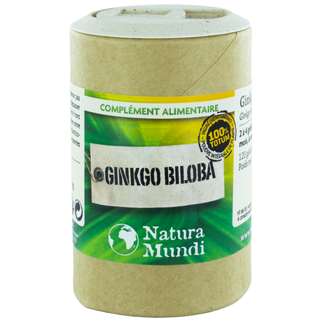 Ginkgo (Totum) Natura Mundi, pilulier de 120 gélules, complément alimentaire