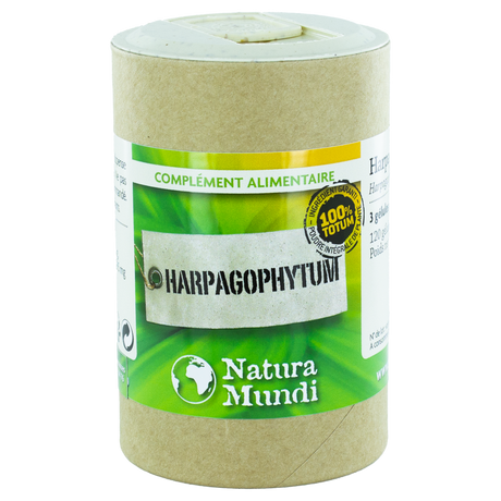 Harpagophytum Natura Mundi, pilulier de 120 gélules, complément alimentaire