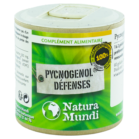 Pycnogenol® Défenses Natura Mundi, pilulier de 60 gélules, complément alimentaire