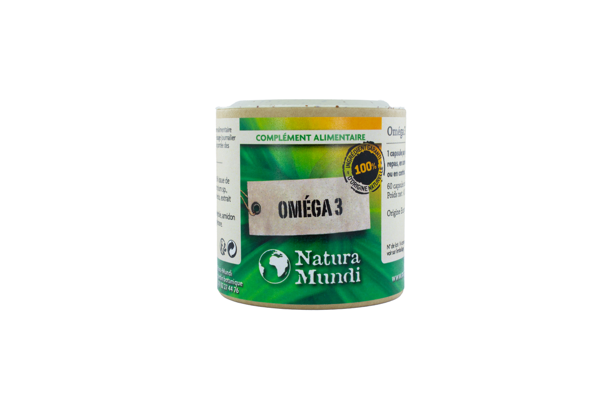 Oméga 3 Natura Mundi, pilulier de 60 capsules