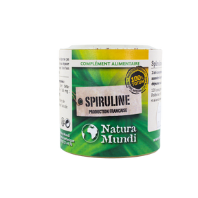 Spiruline production française Natura Mundi, pilulier de 120 comprimés